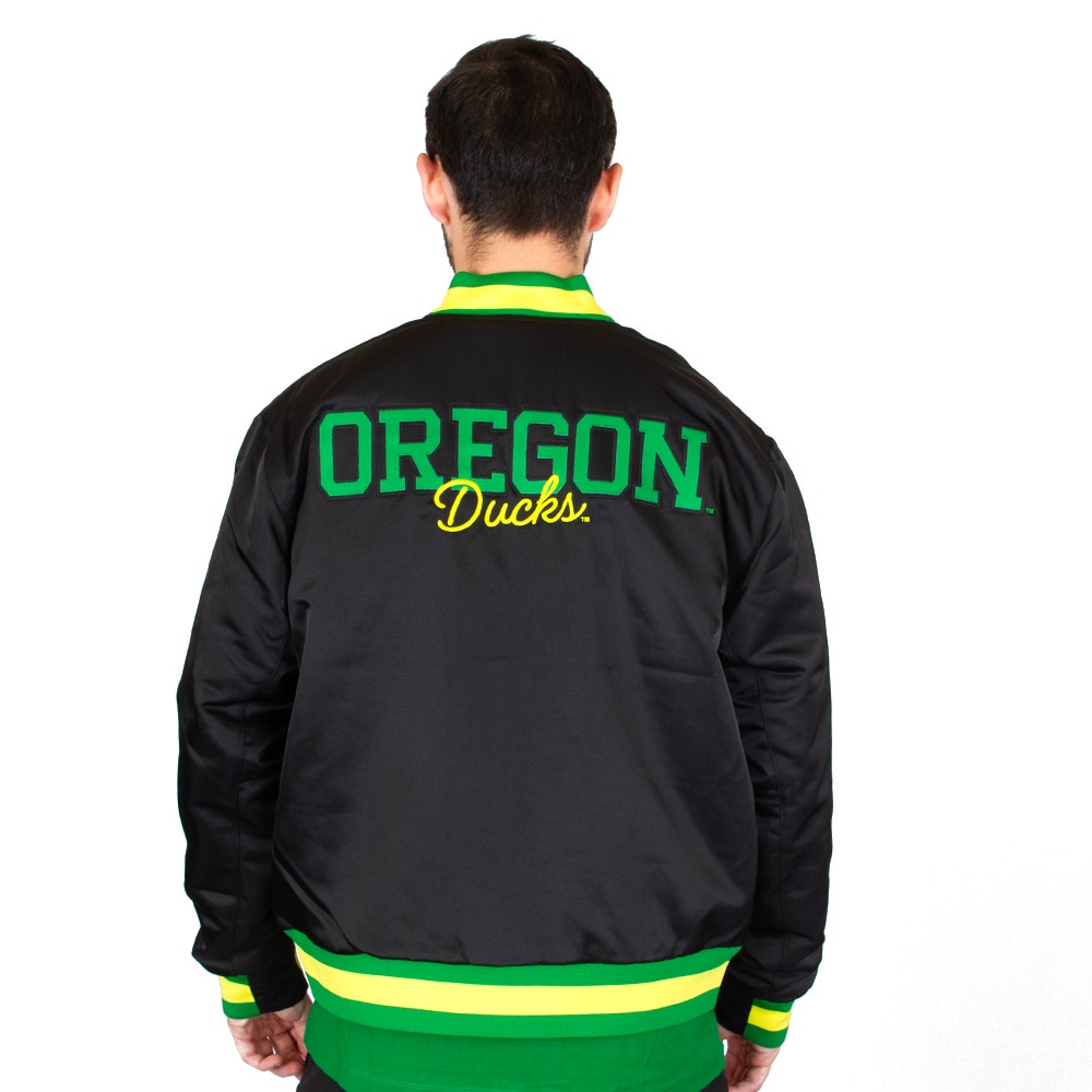 Classic Oregon O, Nike, Black, Coat/Jacket, Polyester, Men, Varsity, Bomber styler, Oregon Ducks, 926413